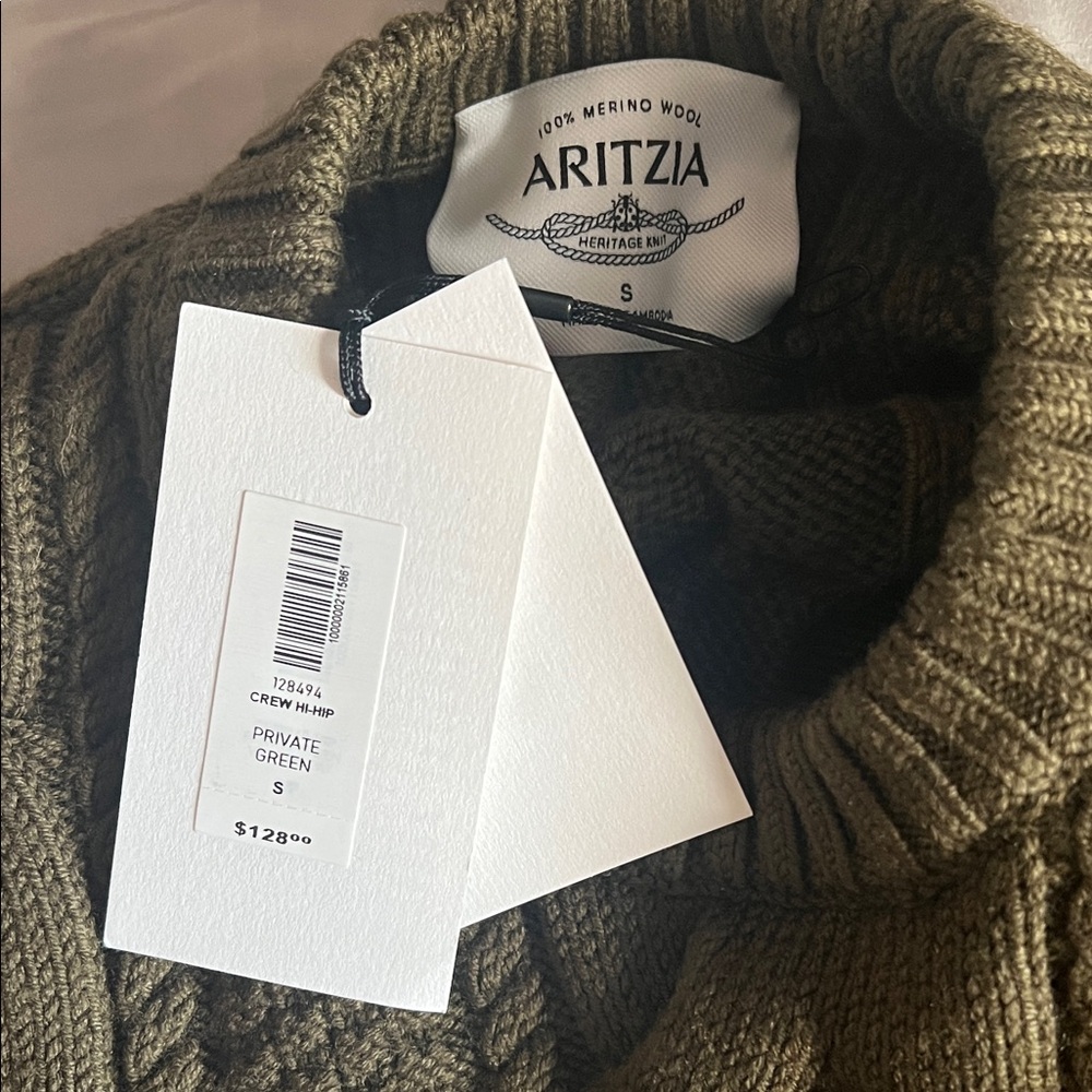 Aritzia heritage knit merino wool crew hi-hip sweater - Picture 3 of 3